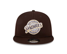 Load image into Gallery viewer, San Diego Padres New Era MLB 9FIFTY 950 Snapback Cap Hat Brown Crown/Visor Brown/Yellow Baseball Club Logo (2025 Clubhouse)