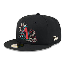 Load image into Gallery viewer, Arizona Diamondbacks New Era MLB 59FIFTY 5950 Fitted Cap Hat Black Crown/Visor Team Color Logo 2011 All-Star Game (State Stitch)