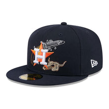 Load image into Gallery viewer, Houston Astros New Era MLB 59FIFTY 5950 Fitted Cap Hat Navy Blue Crown/Visor Team Color Logo 2004 All-Star Game (State Stitch)