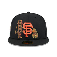 Load image into Gallery viewer, San Francisco Giants New Era MLB 59FIFTY 5950 Fitted Cap Hat Black Crown/Visor Team Color Logo 2007 All-Star Game (State Stitch)