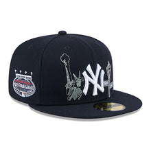 Load image into Gallery viewer, New York Yankees New Era MLB 59FIFTY 5950 Fitted Cap Hat Navy Blue Crown/Visor White Logo 2008 All-Star Game (State Stitch)