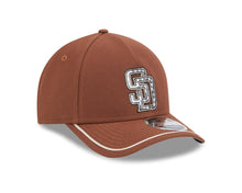 Load image into Gallery viewer, San Diego Padres New Era MLB 9FORTY 940 Adjustable Motor Cap Hat Tan Crown/Visor White/Black Logo