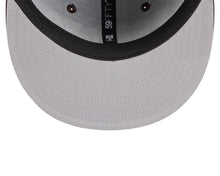 Load image into Gallery viewer, San Diego Padres New Era MLB 59FIFTY 5950 Fitted Cap Hat Brown Crown/Visor Yellow/White Overlap Logo