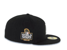 Load image into Gallery viewer, Los Angeles Dodgers New Era MLB 59FIFTY 5950 Fitted Cap Hat Black Crown/Visor White Logo 2024 World Series Side Patch Gray UV