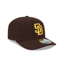 Load image into Gallery viewer, San Diego Padres New Era MLB 9SEVENTY 970 Snapback Stretch-Snap Cap Hat Brown Crown/Visor Yellow Logo (Official Player Replica)