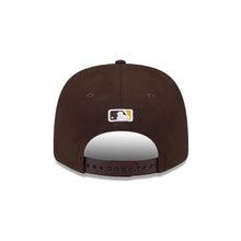 Load image into Gallery viewer, San Diego Padres New Era MLB 9SEVENTY 970 Snapback Stretch-Snap Cap Hat Brown Crown/Visor Yellow Logo (Official Player Replica)