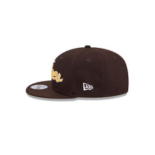 Load image into Gallery viewer, San Diego Padres New Era MLB 9FIFTY 950 Snapback Cap Hat Brown Crown/Visor White/Yellow Text/Script Logo SD Side Patch