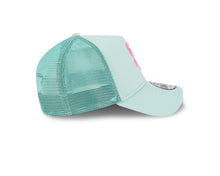 Load image into Gallery viewer, San Diego Padres New Era MLB 9FORTY 940 Adjustable A-Frame Mesh/Trucker Cap Hat Light Teal Crown/Visor Magenta Logo (2022 City Connect)
