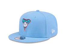 Load image into Gallery viewer, Arizona Diamondbacks New Era MLB 9FIFTY 950 Snapback Cap Hat Sky Blue Crown/Visor Teal/Metallic Bronze Logo