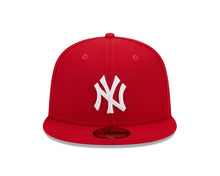 Load image into Gallery viewer, New York Yankees New Era MLB 59FIFTY 5950 Fitted Cap Hat Red Crown/Visor White Logo 2000 World Series Side Patch