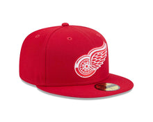 Load image into Gallery viewer, Detroit Red Wings New Era NHL 59FIFTY 5950 Fitted Cap Hat Red Crown/Visor White Logo
