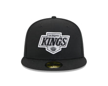 Load image into Gallery viewer, Los Angeles Kings New Era NHL 59FIFTY 5950 Fitted Cap Hat Black Crown/Visor Team Color Logo