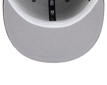 Load image into Gallery viewer, San Diego Padres New Era MLB 59FIFTY 5950 Fitted Cap Hat Brown Crown/Visor Yellow/Orange Copperstown Logo