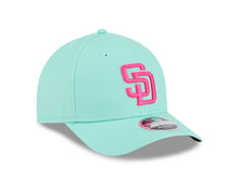 Load image into Gallery viewer, (City Connect) San Diego Padres New Era MLB 9FORTY 940 Adjustable M-Crown Cap Hat Teal Crown/Visor Magenta Logo