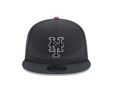 Load image into Gallery viewer, New York Mets New Era MLB 9FIFTY 950 Snapback 2024 City Connect Cap Hat Gray Crown/Visor Black/White Logo