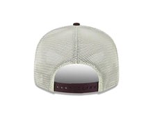 Load image into Gallery viewer, San Diego Padres New Era MLB 9FIFTY 950 Snapback Trucker/Mesh Cap Hat Brown Crown/Visor Pink/Blue/Yellow Script/Text Logo