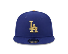 Load image into Gallery viewer, Los Angeles Dodgers New Era MLB 9FIFTY 950 Snapback Cap Hat Royal Blue Crown/Visor Metallic Gold Logo 2024 World Series Champions Side Patch