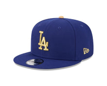 Load image into Gallery viewer, Los Angeles Dodgers New Era MLB 9FIFTY 950 Snapback Cap Hat Royal Blue Crown/Visor Metallic Gold Logo 2024 World Series Champions Side Patch
