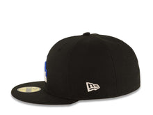 Load image into Gallery viewer, Los Angeles Dodgers New Era MLB 59FIFTY 5950 Fitted Cap Hat Black Crown/Visor White/Royal Blue Drip Logo 40th Anniversary Stadium Side Patch