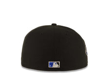Load image into Gallery viewer, Los Angeles Dodgers New Era MLB 59FIFTY 5950 Fitted Cap Hat Black Crown/Visor White/Royal Blue Drip Logo 40th Anniversary Stadium Side Patch