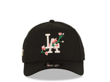 Load image into Gallery viewer, Los Angeles Dodgers New Era MLB 9FORTY 940 Adjustable A-Frame Cap Hat Black Crown/Visor White Logo With Pink Rose 2024 World Series Champions Side Patch