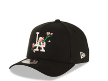Load image into Gallery viewer, Los Angeles Dodgers New Era MLB 9FORTY 940 Adjustable A-Frame Cap Hat Black Crown/Visor White Logo With Pink Rose 2024 World Series Champions Side Patch