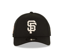 Load image into Gallery viewer, San Francisco Giants New Era 9FORTY 940 Adjustable A-Frame Cap Hat Black Crown/Visor White Logo 60th Anniversary Side Patch Gray UV