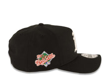 Load image into Gallery viewer, Oakland A's Athletics New Era MLB 9FORTY 940 Adjustable A-Frame Cap Hat Black Crown/Visor White Logo 1989 World Series Side Patch Gray UV