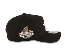 Load image into Gallery viewer, Houston Astros New Era MLB 9FORTY 940 Adjustable A-Frame Cap Hat Black Crown/Visor White Logo 2022 World Series Champions Side Patch Gray UV