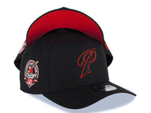 Load image into Gallery viewer, San Diego Padres New Era MLB 9FORTY 940 Adjustable A-Frame Cap Hat Black Crown/Visor Black/Red P Logo 40th Anniversary Side Patch Red UV