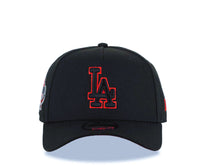 Load image into Gallery viewer, Los Angeles Dodgers New Era MLB 9FORTY 940 Adjustable A-Frame Cap Hat Black Crown/Visor Black/Red Logo 40th Anniversary Stadium Side Patch Red UV