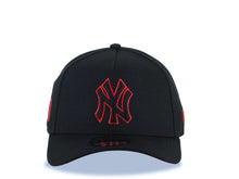 Load image into Gallery viewer, New York Yankees New Era MLB 9FORTY 940 Adjustable A-Frame Cap Hat Black Crown/Visor Black/Red Logo 2024 World Series Side Patch Red UV