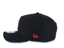 Load image into Gallery viewer, New York Yankees New Era MLB 9FORTY 940 Adjustable A-Frame Cap Hat Black Crown/Visor Black/Red Logo 2024 World Series Side Patch Red UV