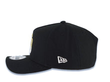 Load image into Gallery viewer, San Diego Padres New Era MLB 9FORTY 940 Adjustable A-Frame Cap Hat Black Crown/Visor White/Metallic Gold Drip Logo 40th Anniversary Side Patch