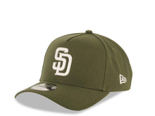 Load image into Gallery viewer, San Diego Padres New Era MLB 9FORTY 940 Adjustable A-Frame Cap Hat Olive Green Crown/Visor White Logo 1984 World Series Side Patch Gray UV