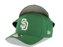 Load image into Gallery viewer, San Diego Padres New Era MLB 9FORTY 940 Adjustable A-Frame Cap Hat Green Crown/Visor White Logo Gray UV