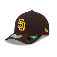 Load image into Gallery viewer, San Diego Padres New Era MLB 9FORTY 940 Adjustable M-Crown Cap Hat Brown Crown/Visor Yellow Logo Player Replica