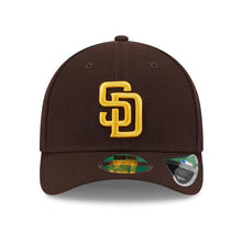Load image into Gallery viewer, San Diego Padres New Era MLB 9FORTY 940 Adjustable M-Crown Cap Hat Brown Crown/Visor Yellow Logo Player Replica