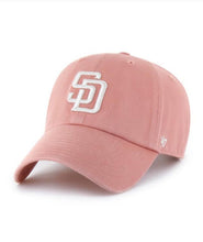 Load image into Gallery viewer, San Diego Padres '47 Brand MLB Clean Up Adjustable Cap Hat Light Pink Crown/Visor White Logo