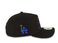 Load image into Gallery viewer, Los Angeles Dodgers New Era MLB 9FORTY 940 Adjustable A-Frame Cap Hat Black Crown/Visor White/Blue Logo With Dotted Flower Gray UV