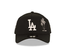 Load image into Gallery viewer, Los Angeles Dodgers New Era MLB 9FORTY 940 Adjustable A-Frame Cap Hat Black Crown/Visor White Logo With Palm Trees 40th Anniversary Stadium Side Patch