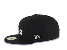 Load image into Gallery viewer, San Diego Padres New Era MLB 59FIFTY 5950 Fitted Cap Hat Black Crown/Visor Japan White Script Logo Matsui 1 Side Patch Gray UV