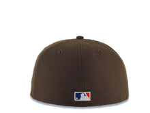 Load image into Gallery viewer, San Diego Padres New Era MLB 59FIFTY 5950 Fitted Cap Hat Brown Crown/Visor Brown/Orange Logo Brown UV