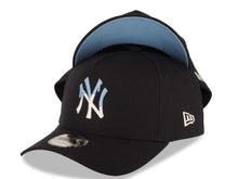 Load image into Gallery viewer, New York Yankees New Era MLB 9FORTY 940 Adjustable A-Frame Cap Hat Navy Blue Crown/Visor White/Sky Blue Drip Logo Sky Blue UV