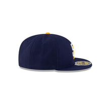 Load image into Gallery viewer, (Youth) San Diego Padres New Era MLB 59FIFTY 5950 Kid Fitted Cap Hat Navy Blue Crown/Visor White/Yellow Logo