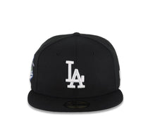 Load image into Gallery viewer, Los Angeles Dodgers New Era MLB 59FIFTY 5950 Fitted Cap Hat Black Crown/Visor White Logo Swinging Shohei Ohtani Side Patch (Gray UV)