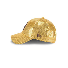 Load image into Gallery viewer, (Women) San Diego Padres New Era MLB 9FORTY 940 Adjustable Cap Hat Yellow Crown/Visor Brown Logo (Sequin)