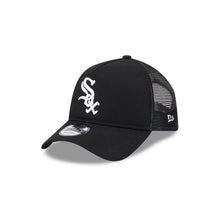 Load image into Gallery viewer, Chicago White Sox New Era MLB 9FORTY 940 Adjustable A-Frame Mes/Trucker Cap Hat Black Crown/Visor White Logo
