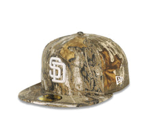 Load image into Gallery viewer, San Diego Padres New Era MLB 59FIFTY 5950 Fitted Cap Hat Real Tree Camo Crown/Visor White Logo 1998 World Series Side Patch (Gray UV)