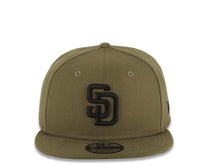 Load image into Gallery viewer, San Diego Padres New Era MLB 9FIFTY 950 Snapback Cap Hat Olive Green Crown/Visor Black Logo Black UV